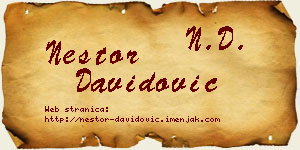 Nestor Davidović vizit kartica